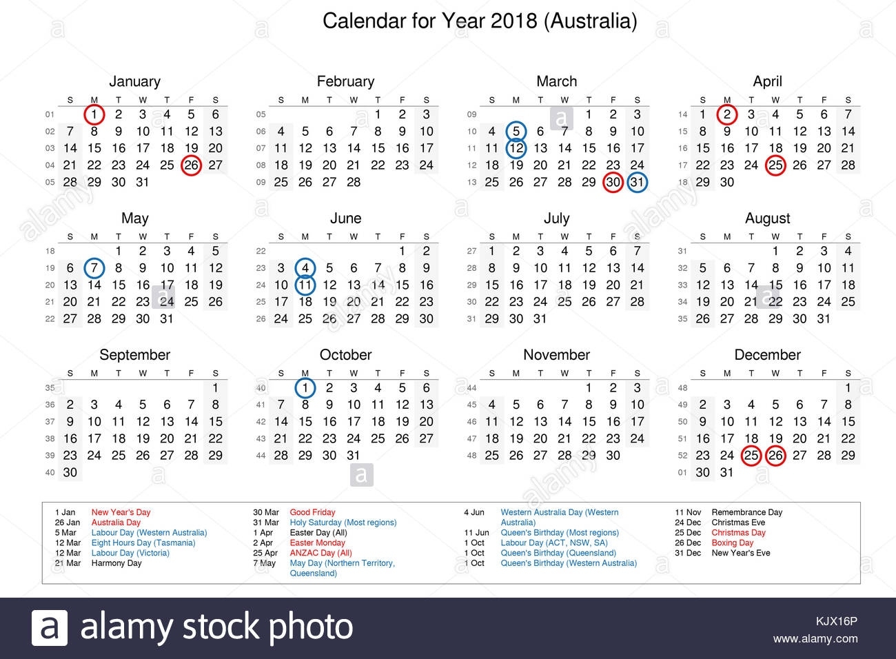 Calendar Of Year 2018 With Public Holidays And Bank Holidays For Calendar Public Holidays Australia