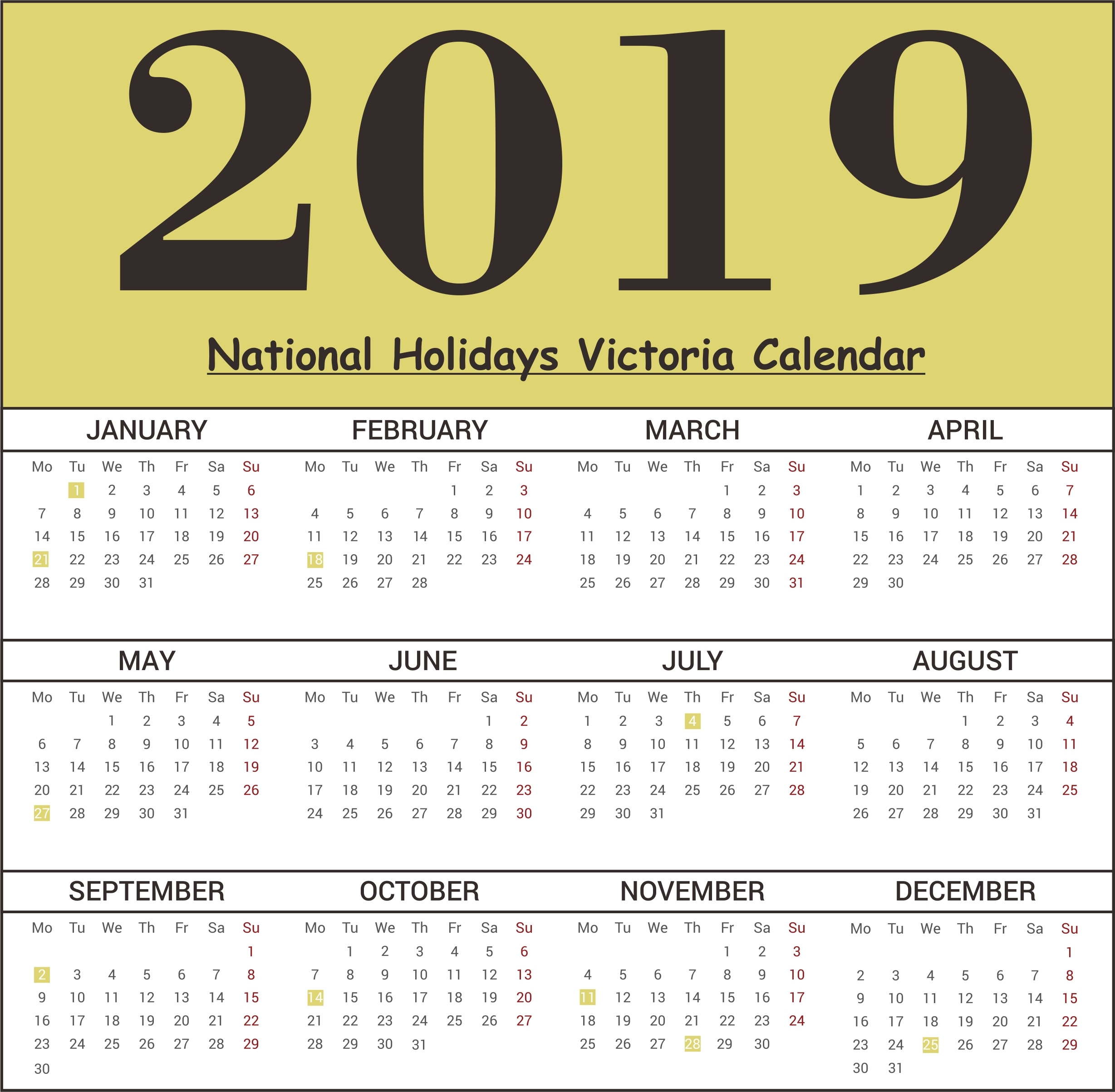 Calendar School Holidays Victoria • Printable Blank Calendar Template Term 4 Calendar Template