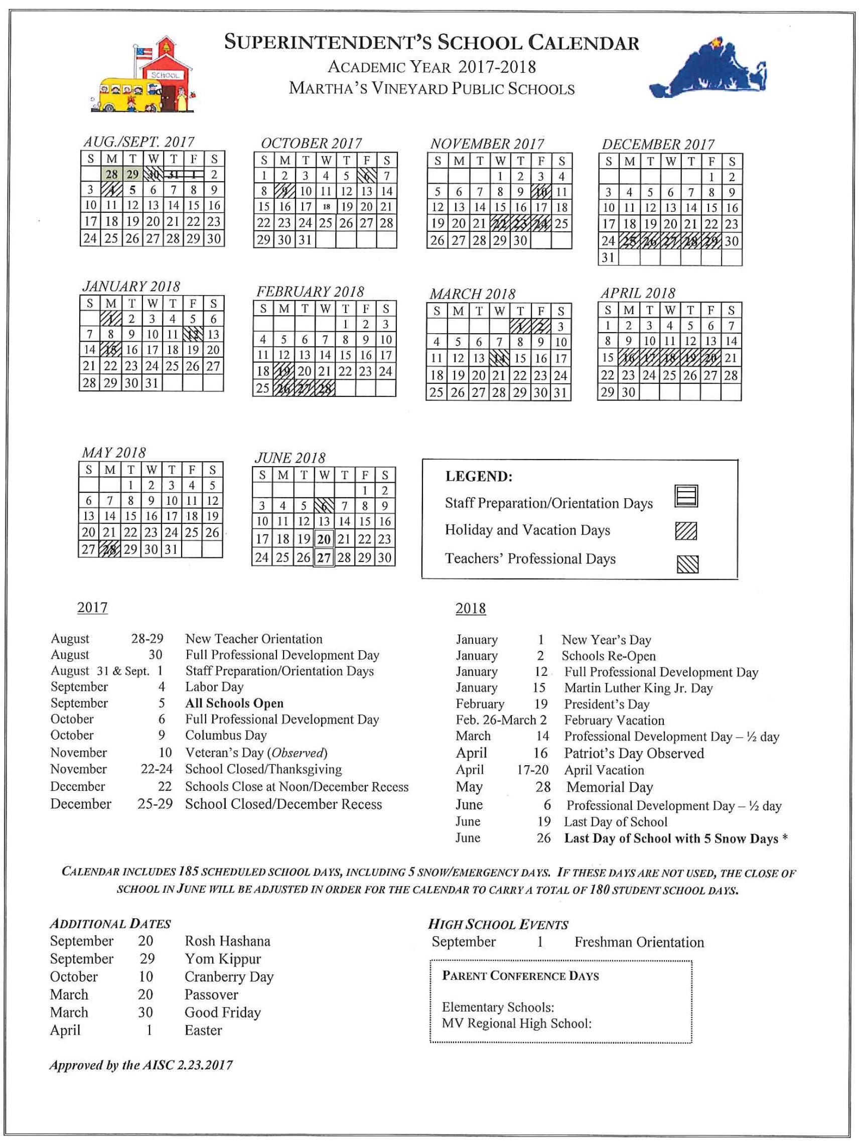 Cis: Massachusetts School Calendars School Calendar Lexington Ma