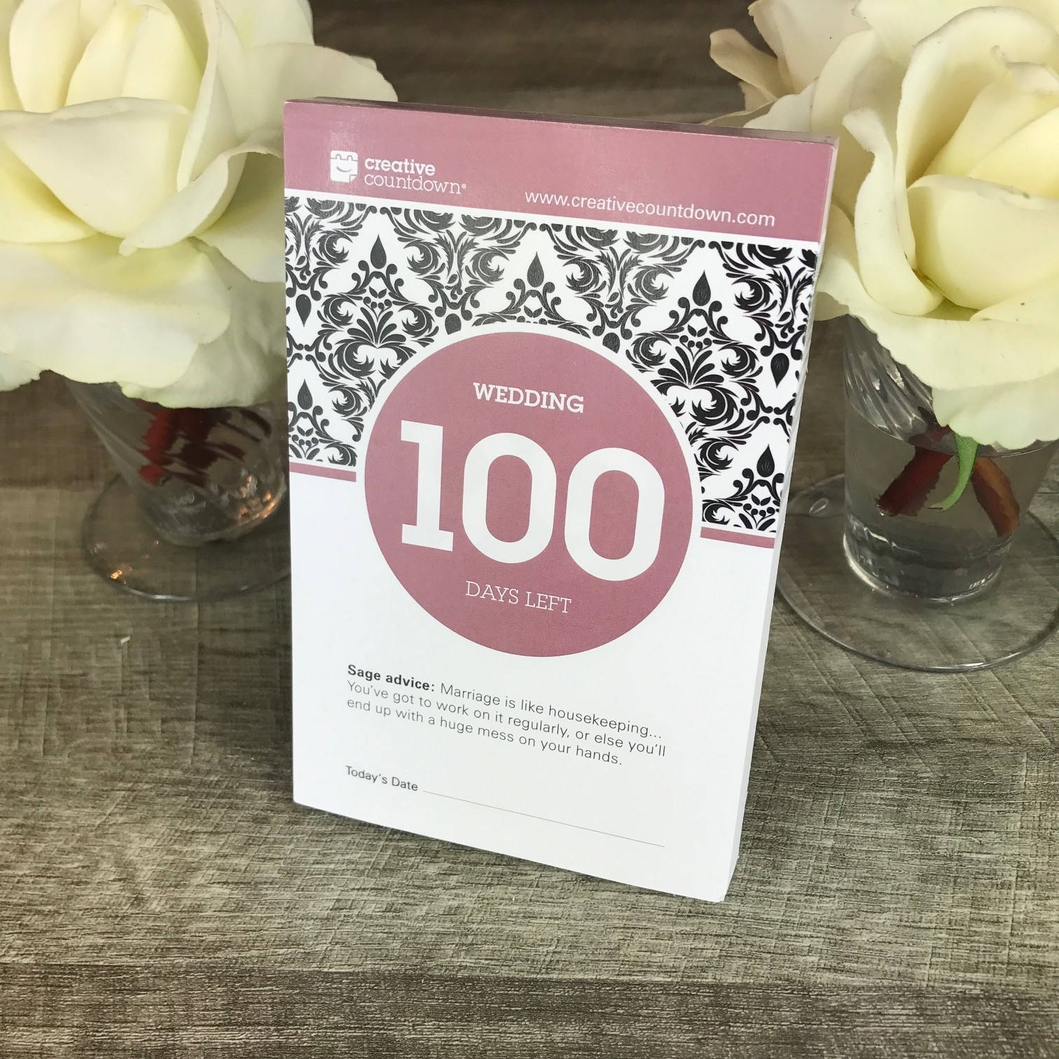 Countdown To Wedding 100-Day Tear-Off Countdown Calendar | Etsy Tear Off Countdown Calendar Uk