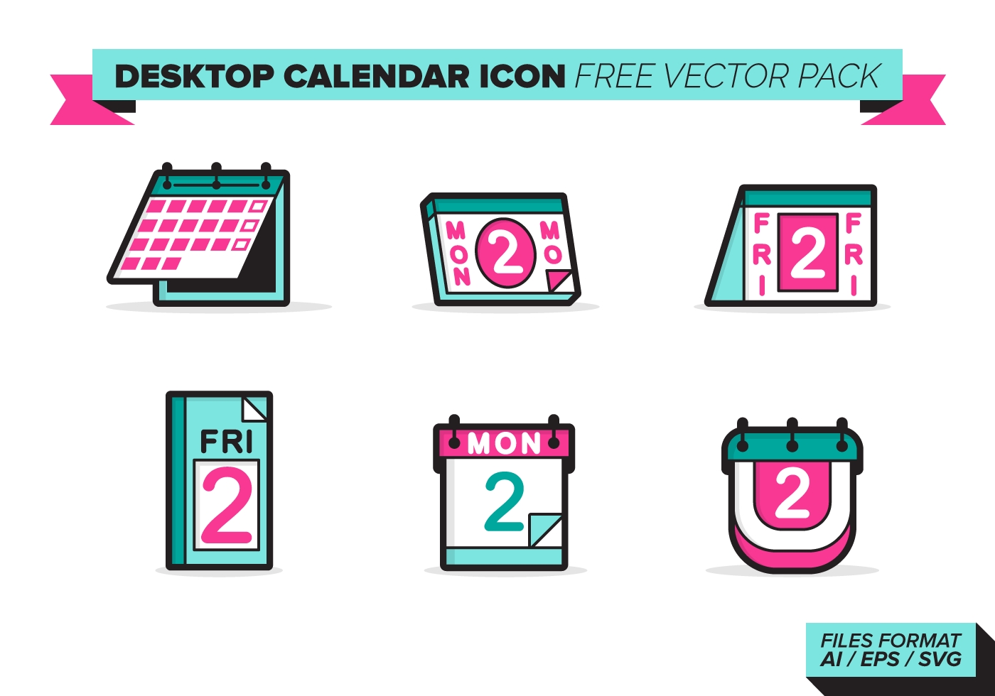 Desktop Calendar Icon Vector Pack - Download Free Vector Art, Stock Calendar Icon On Desktop