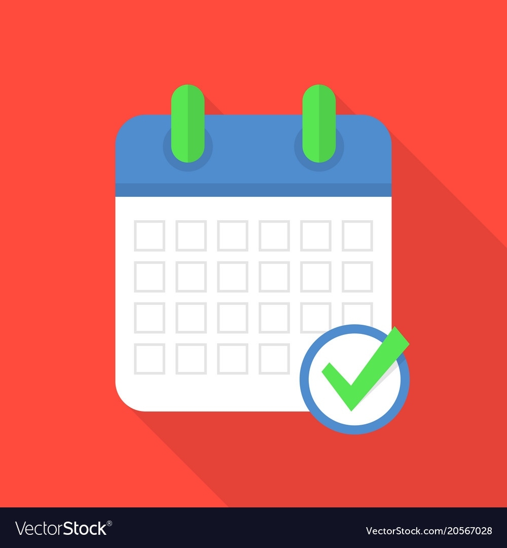 Event Calendar Icon Flat Style Royalty Free Vector Image Event Calendar Icon Free