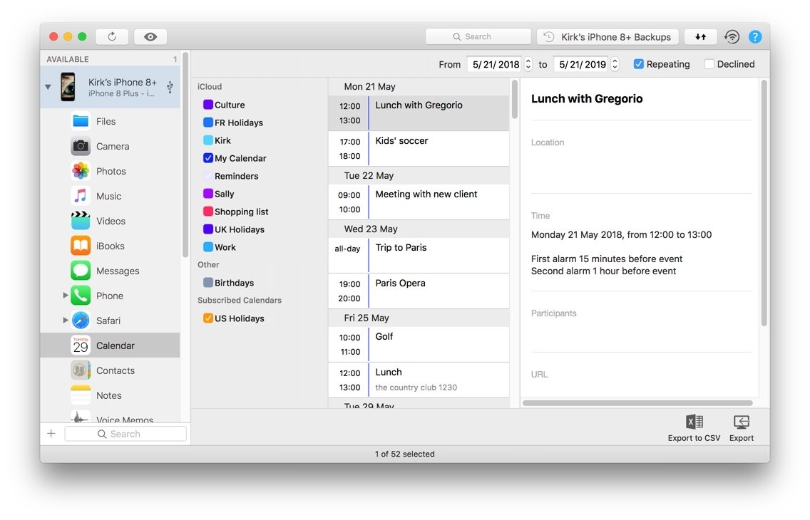 Export Iphone And Ipad Calendars To Ical Or Csv Restore Calendar Icon On Iphone