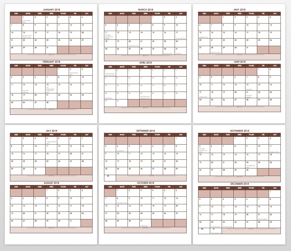 Free Blank Calendar Templates - Smartsheet Monthly Calendar No Weekends