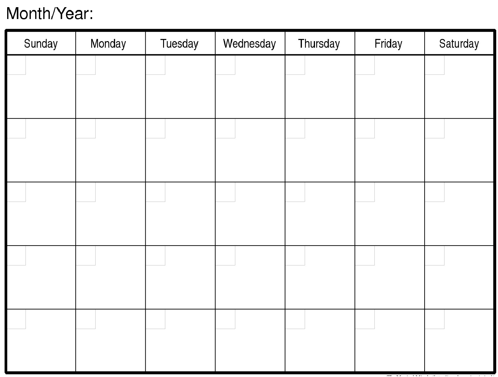 Free Printable Blank Monthly Calendar Template Blank Calendar Month Blank Calendar By Month