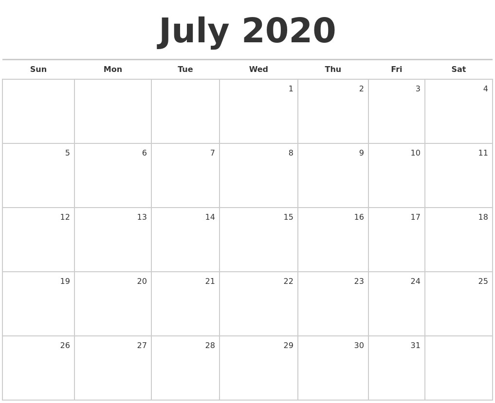 Free Printable Monthly Calendars 2020 March 2020 Print Free Calendar Monthly Calendar To Print Free