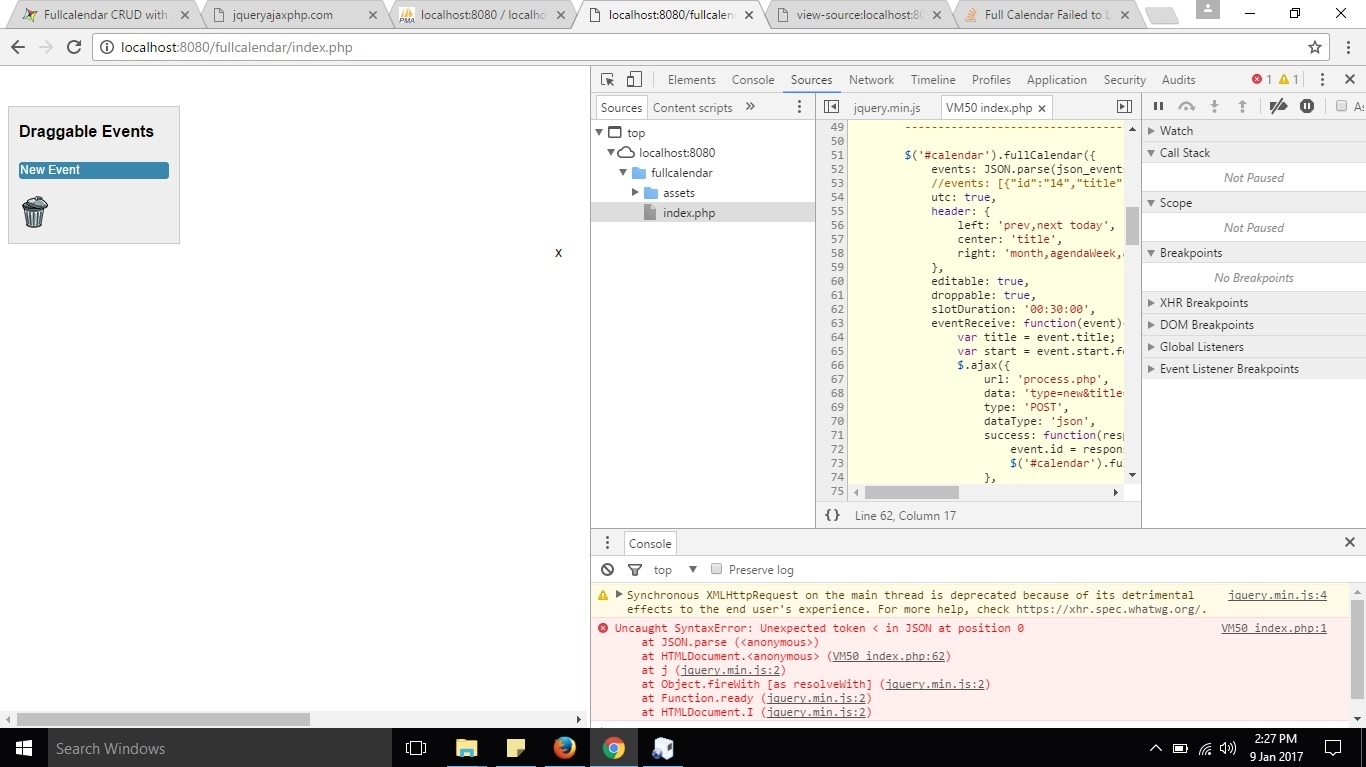 Full Calendar Failed To Load - Stack Overflow Full Calendar Icon Event