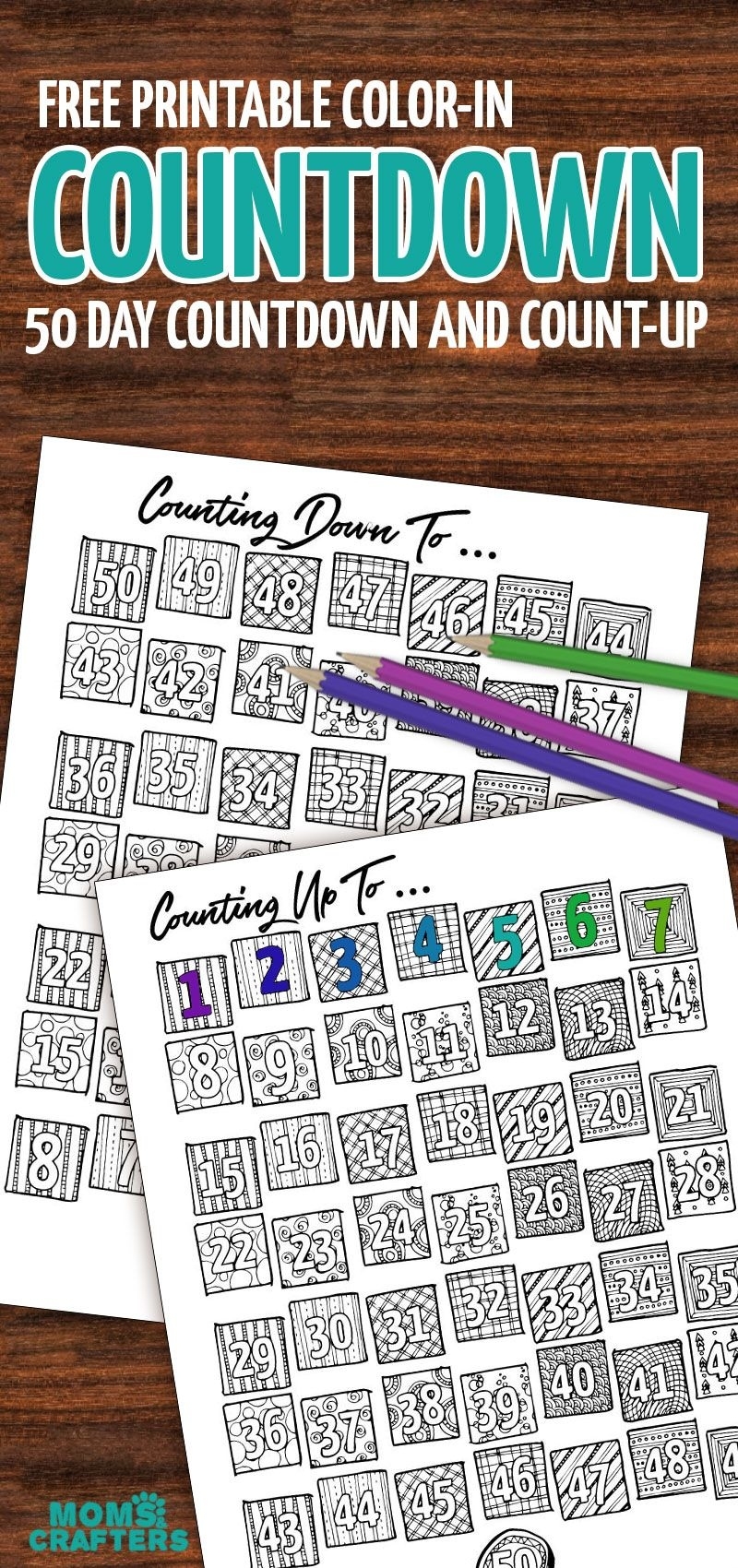 Grab This Fun Color-In Countdown And Progress Tracker | Moms And Tear Off Countdown Calendar Uk