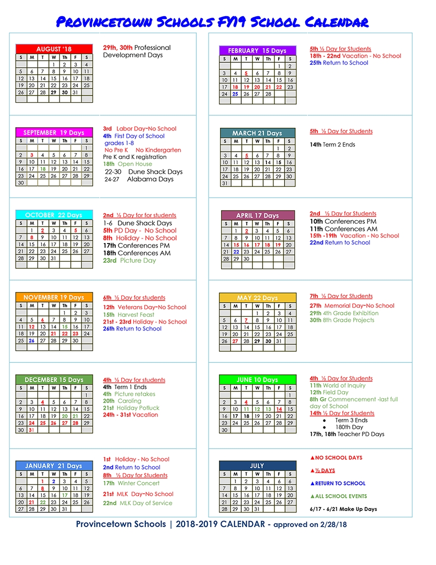 Home K International School Calendar