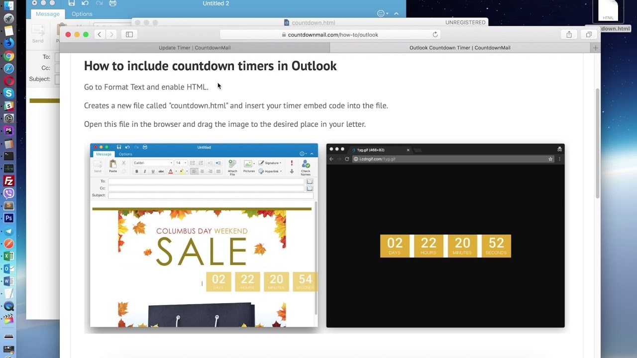 How To Include Countdown Timers In Outlook - Youtube Create A Countdown Calendar In Outlook