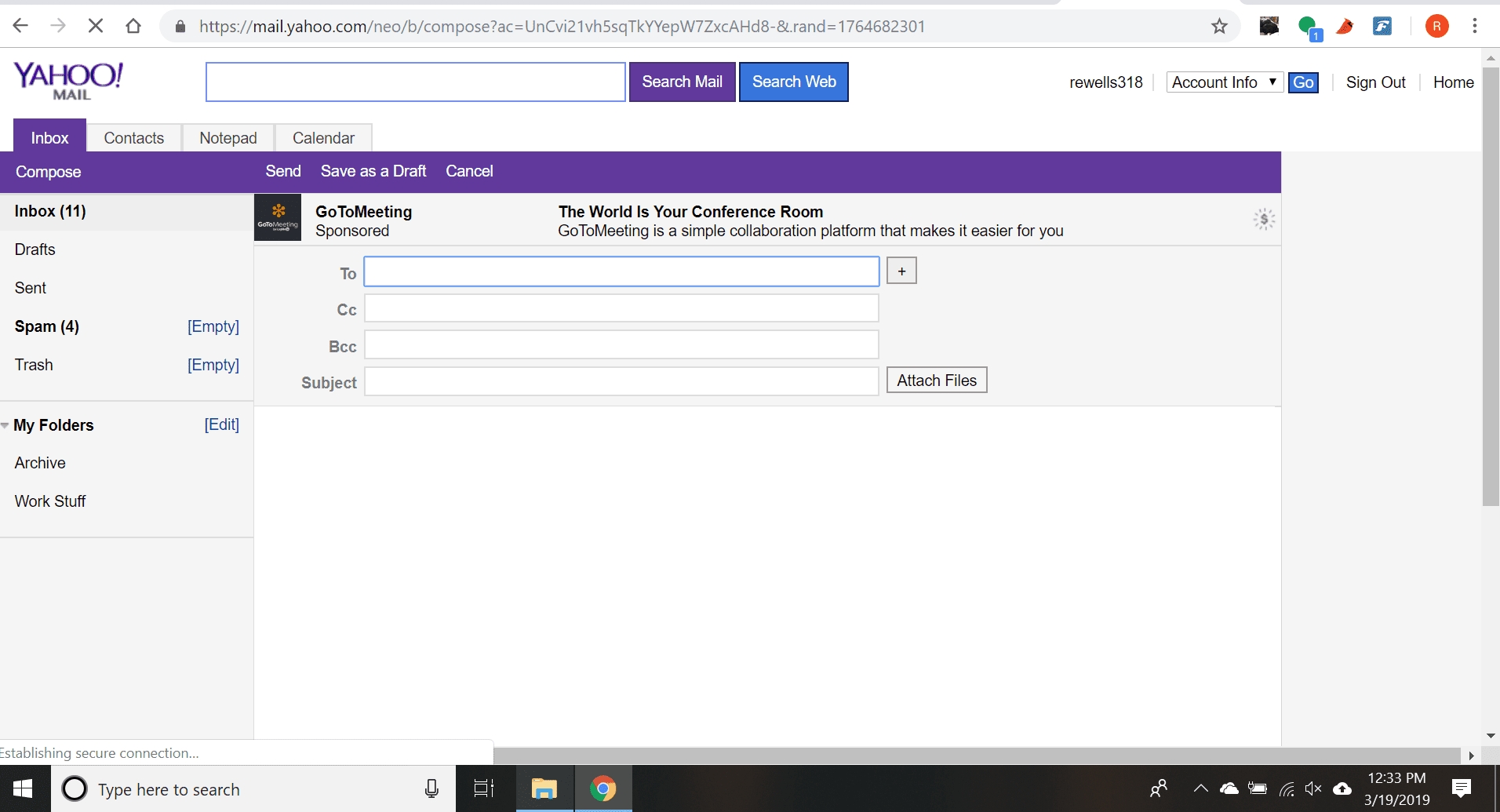 How To Send An Attachment With Yahoo Mail No Calendar Icon In Yahoo Mail