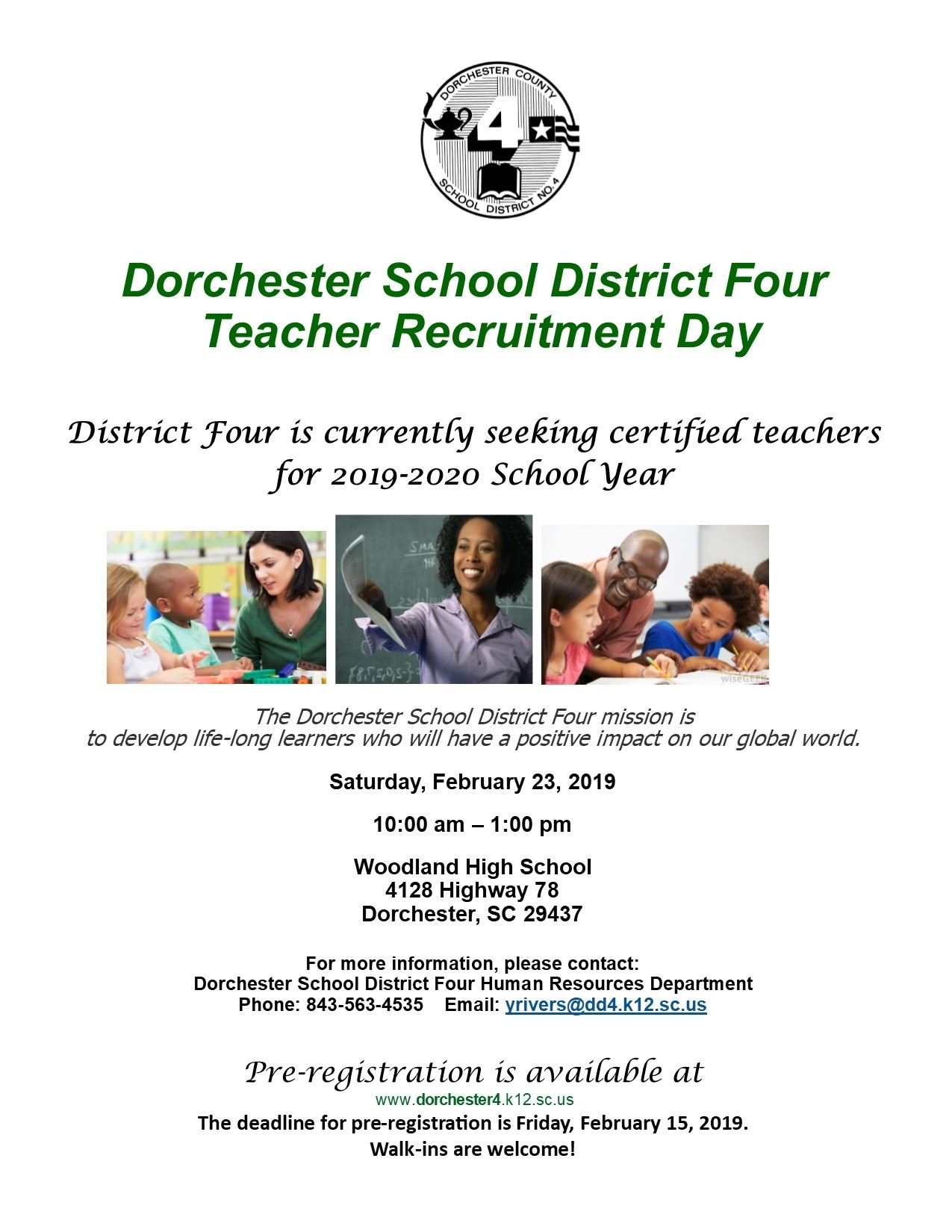 Human Resources | Dorchester County School District 4 Extraordinary Dorchester 4 School Calendar