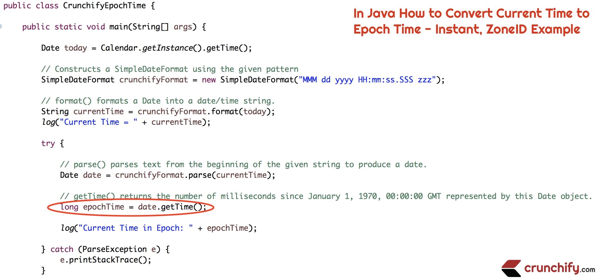 In Java How To Convert Current Time To Epoch Time - Instant, Zoneid Java Calendar Last Week Of Month