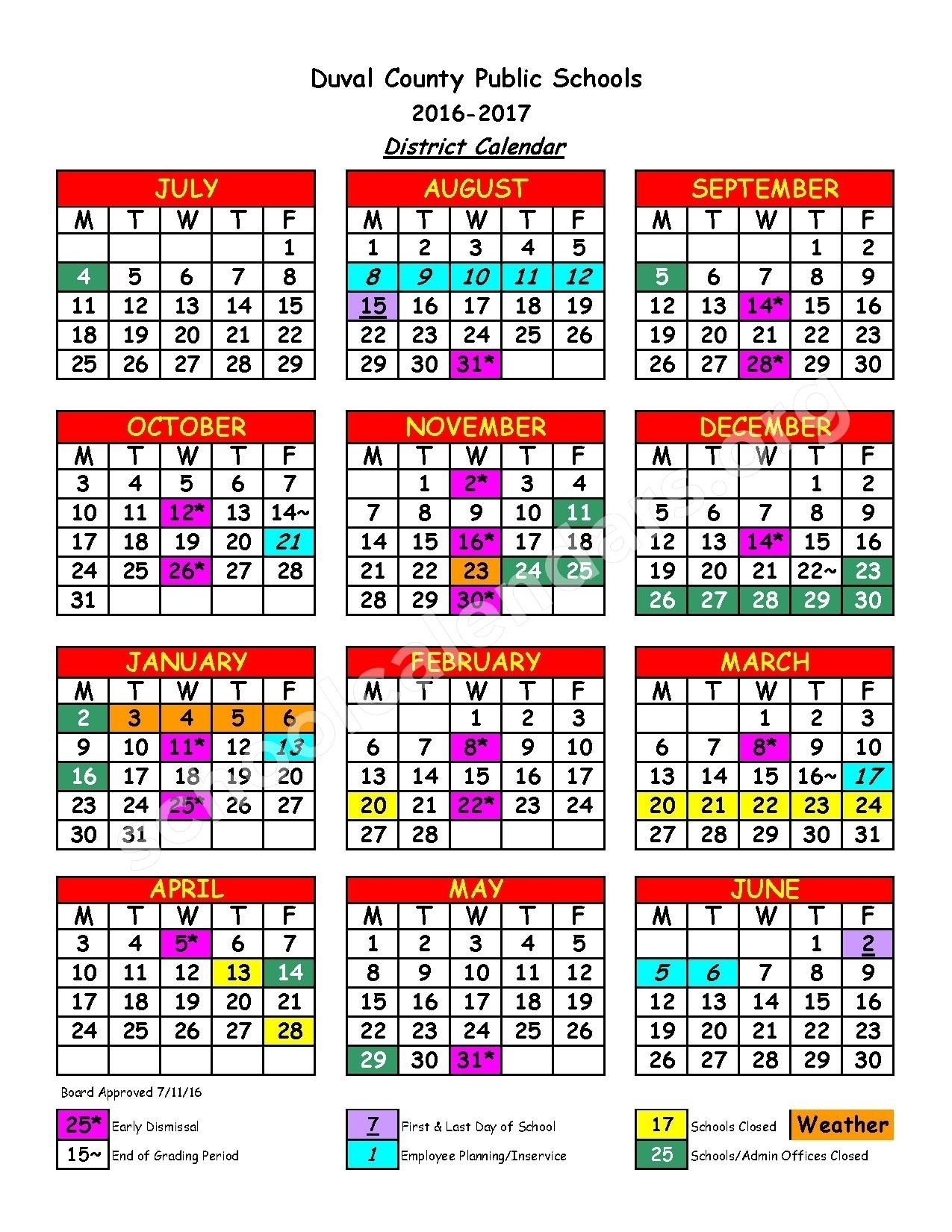 Incredible School Calendar Duval County • Printable Blank Calendar School Calendar For Duval County