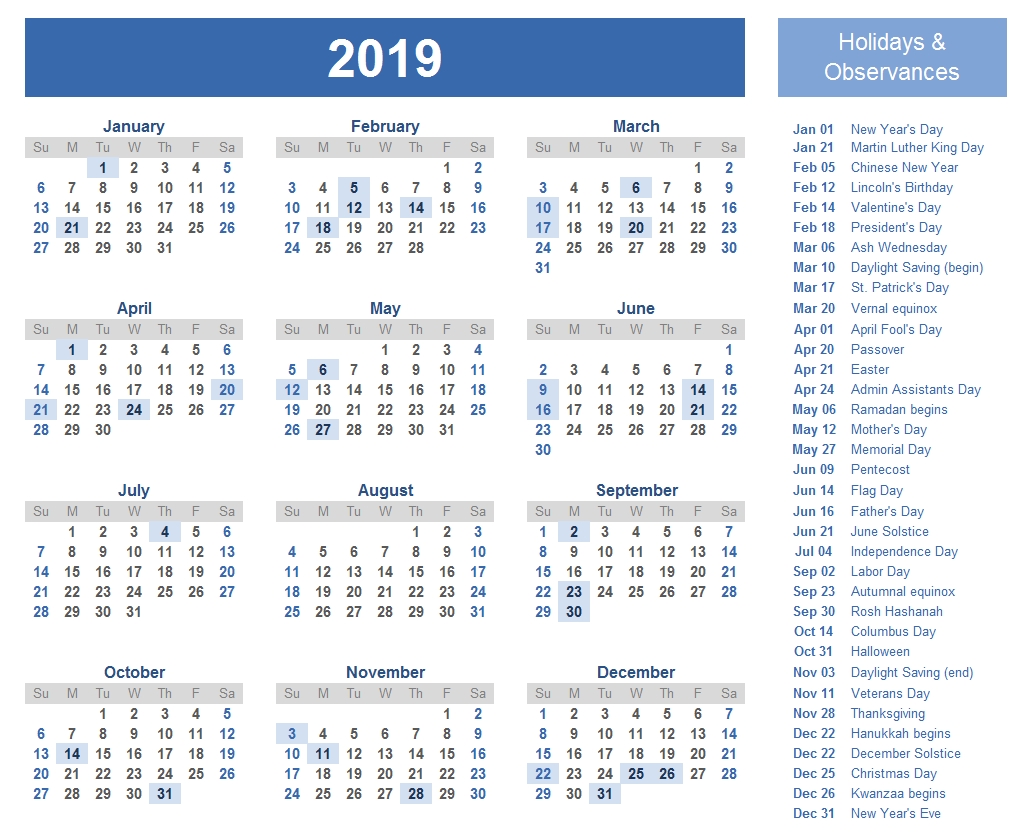 India Holiday 2019 - Calendar Of 2019 India Vacations Calendar 1995 Holidays India