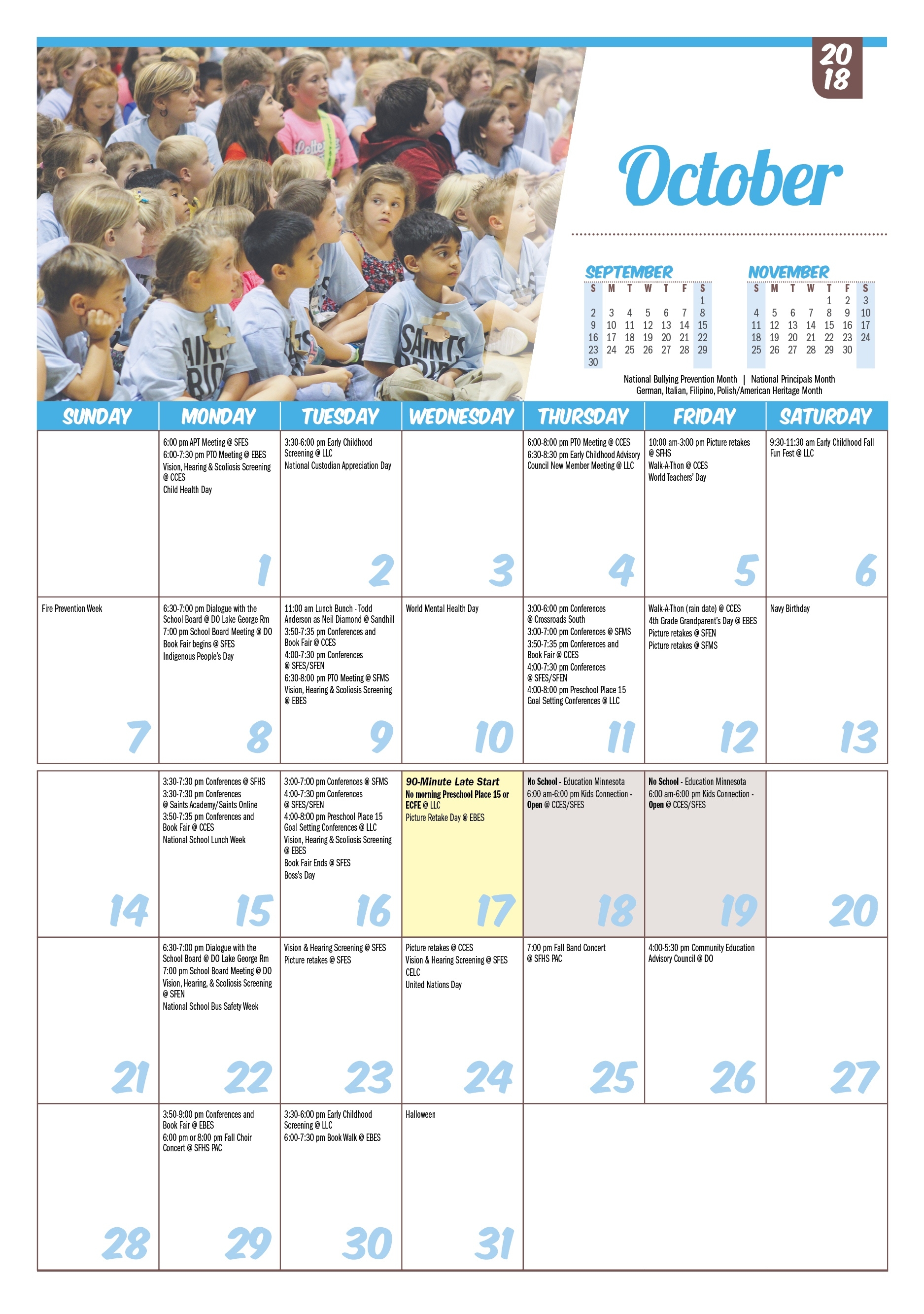 Isd 15, St. Francis: Printable Calendars Anderson 2 School Calendar