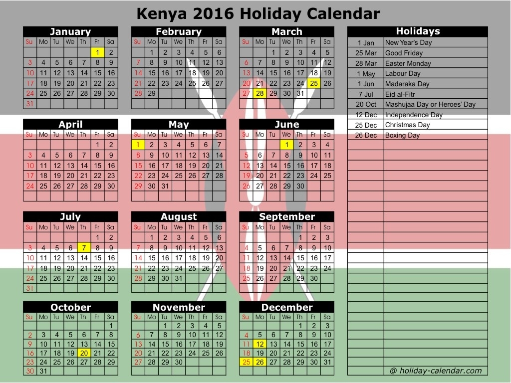 Kenya Dating Sites Calendar Holidays In Kenya