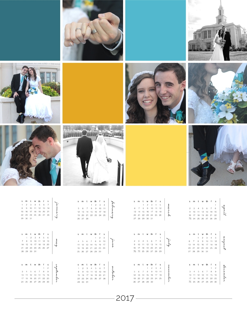Make A Personalized Photo Wall Calendar + Photoshop Elements How To Make A Calendar Template In Photoshop