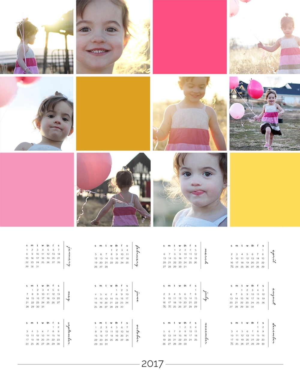 Make A Personalized Photo Wall Calendar + Photoshop Elements How To Make A Calendar Template In Photoshop