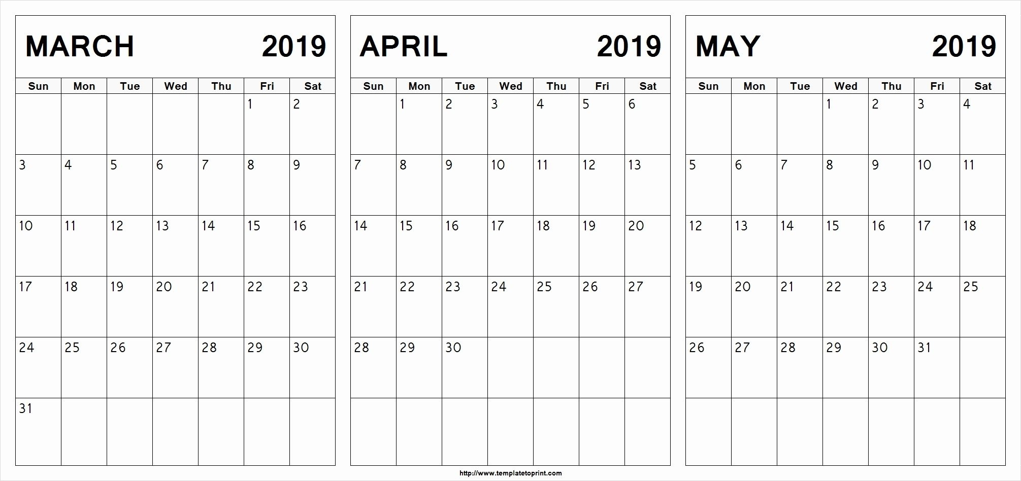 March April May 2019 Calendar Printable #march #april #may 3 Month Calendar With Holidays