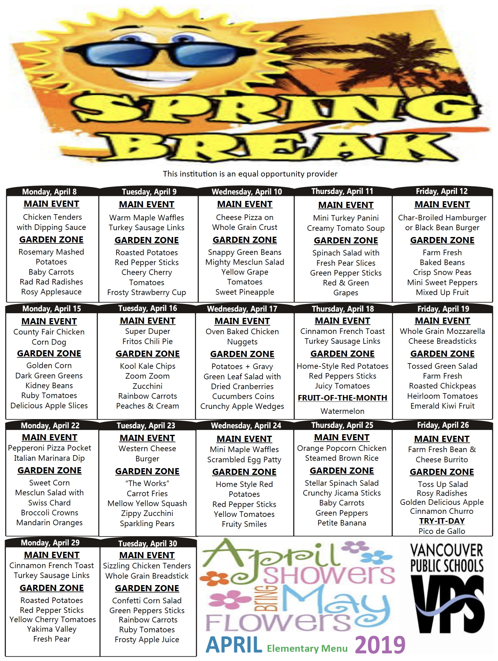 Meals – Vancouver Public Schools School Calendar Vancouver Wa