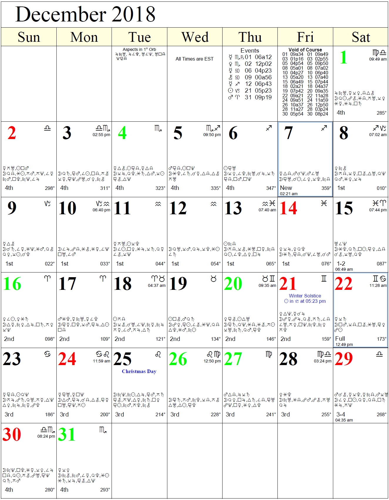 Monthly Astrology Calendars Zodiac Calendar For October