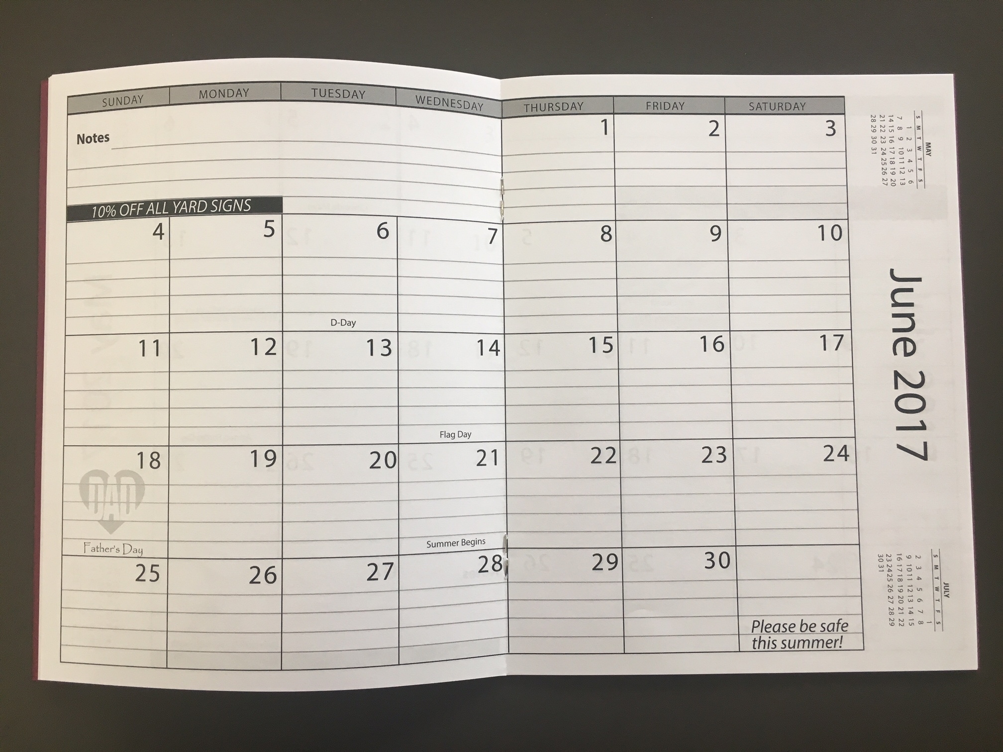 Monthly Planners 8.5 X 14 Calendar Template