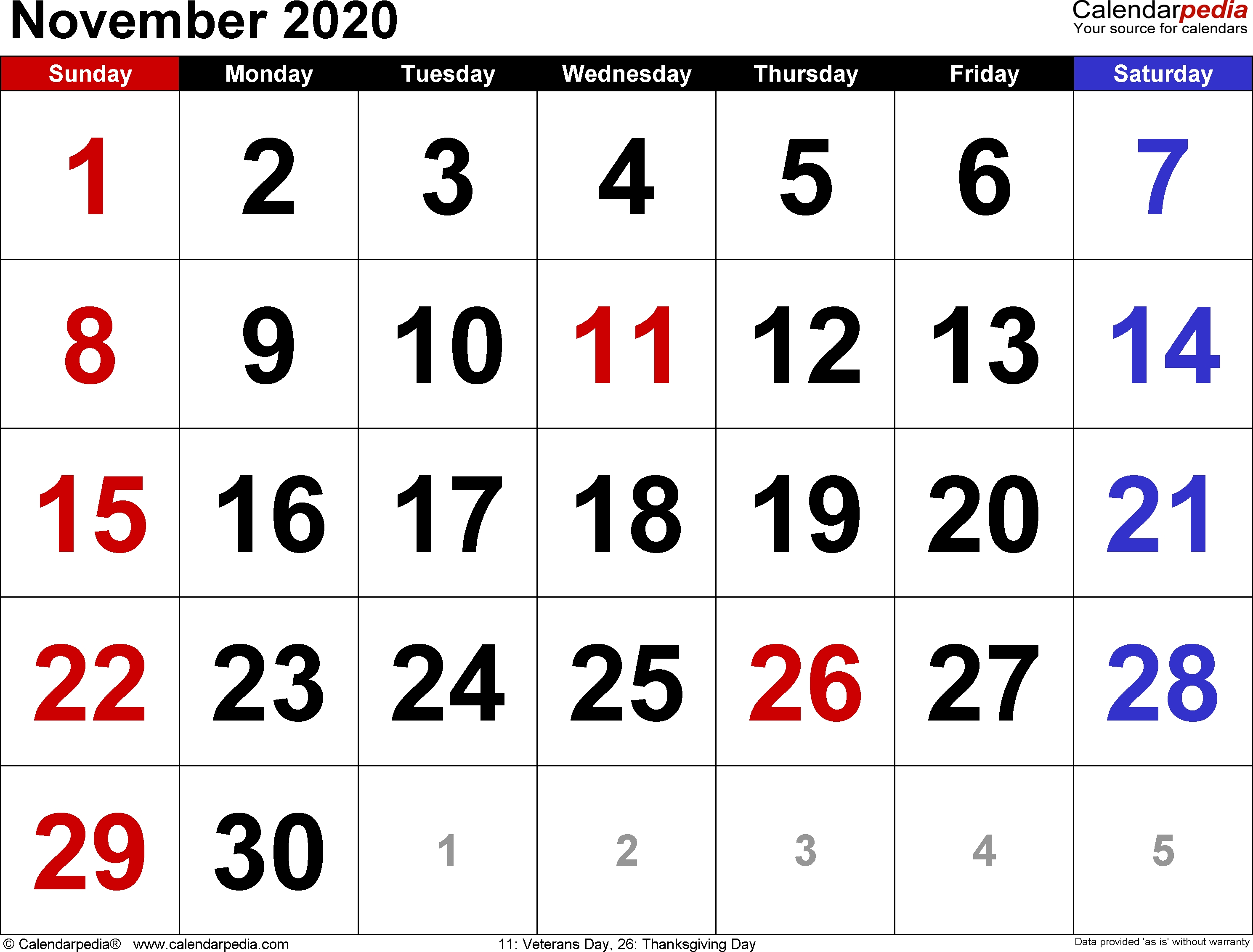 November 2020 Calendars For Word, Excel &amp; Pdf Dashing November 3 2020 Calendar