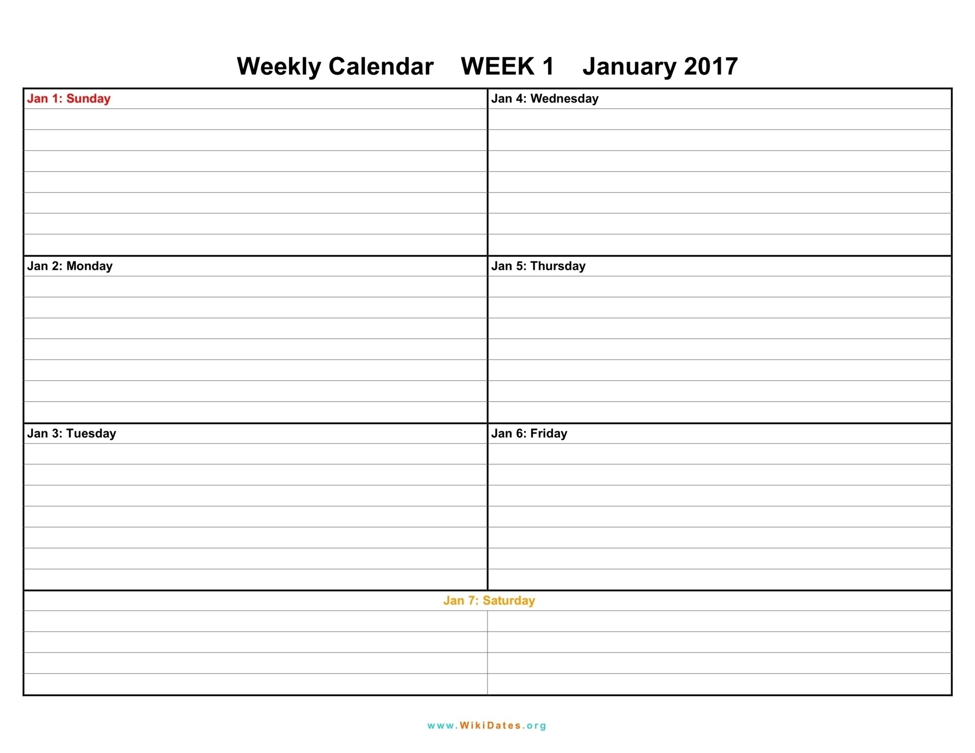 One Week Calendar – Celo.yogawithjo.co 1 Week Blank Calendar Calendar Template 1 Week