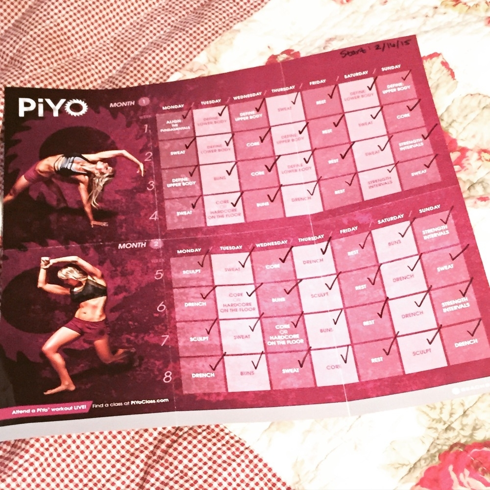 Piyo Review: Sticking To Something Till The End! — Tveen Verano Piyo Calendar Month 3