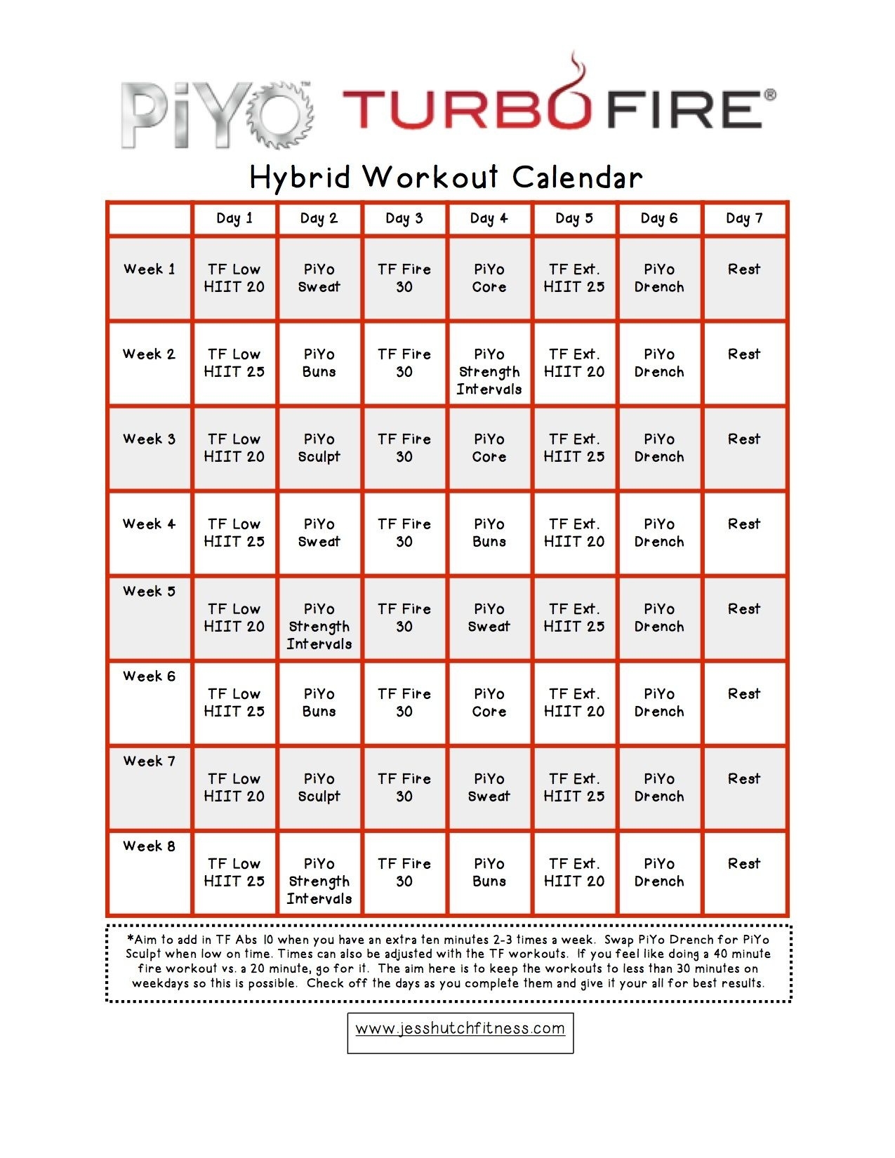 Piyo Calendar Month 3 • Printable Blank Calendar Template