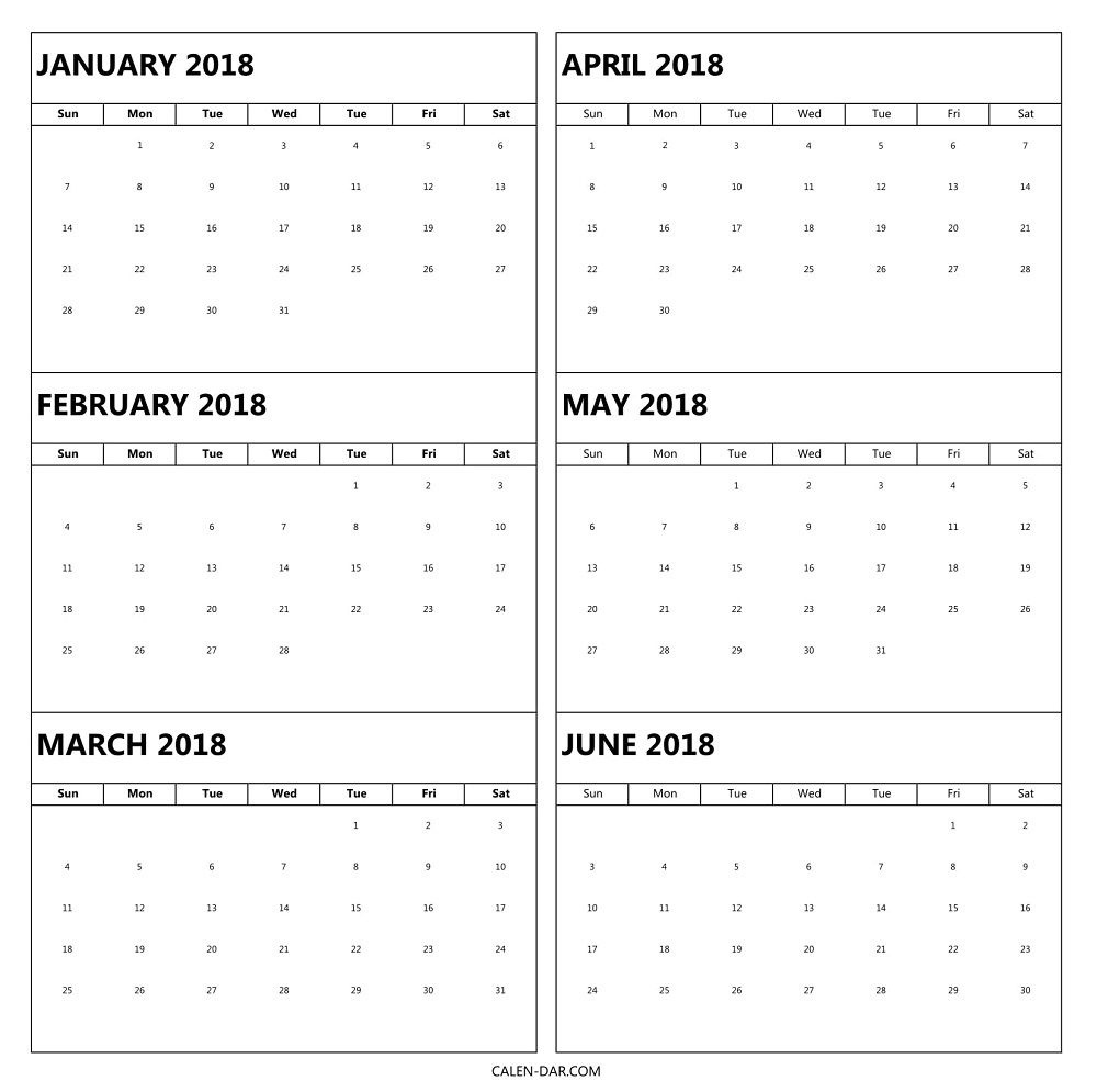 Print Calendar 6 Month | Jazz Gear Print Calendar 6 Months