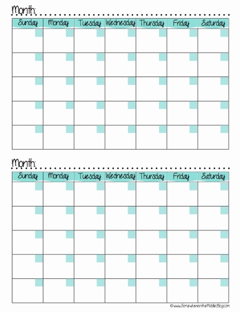 Print Calendar Two Months Per Page | Jazz Gear Print Calendar 2 Months