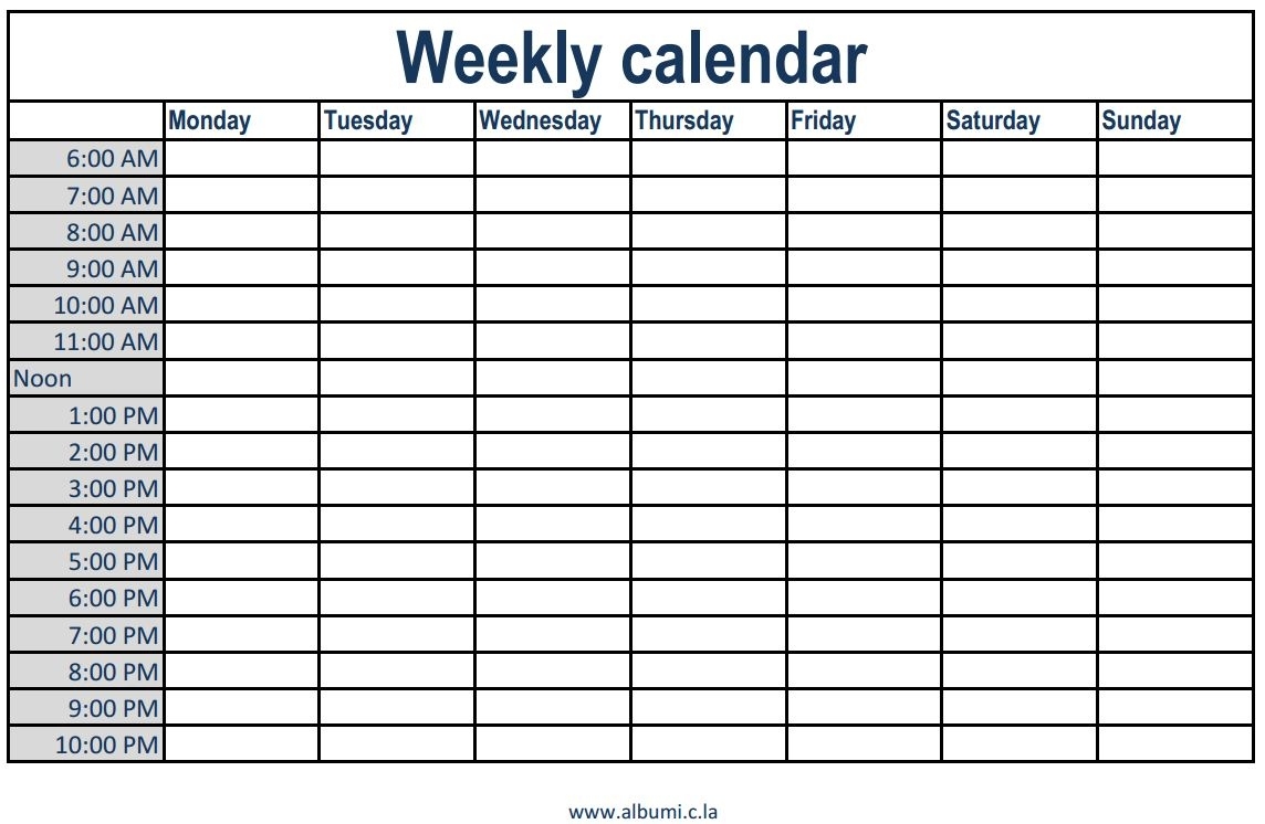 Printable Week Calendar Blank Weekly Template For Mac Free Pdf Word Calendar Template For Mac