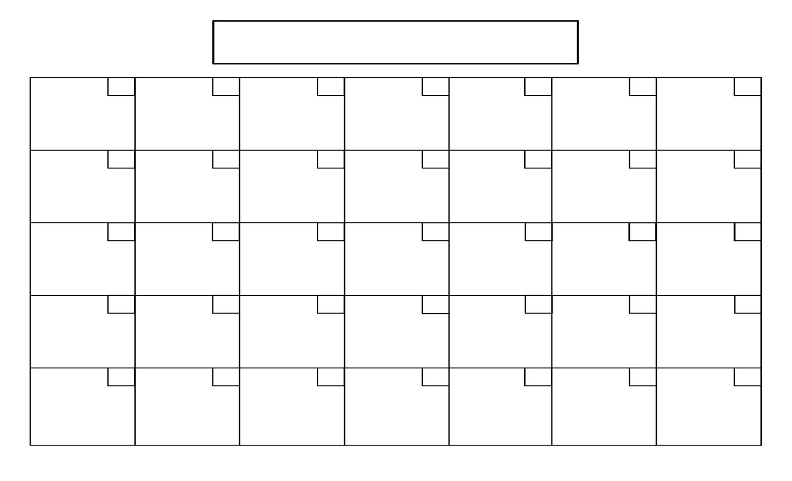 Printable+Full+Page+Blank+Calendar+Template | Boyscout | Blank 8.5 X 14 Calendar Template