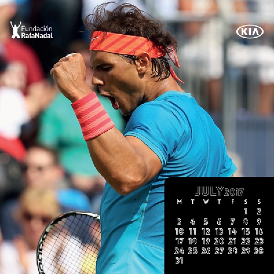 Rafa&#039;s 2017 Calendar – Rafael Nadal Fans Monthly Calendar Rafa Nadal Foundation