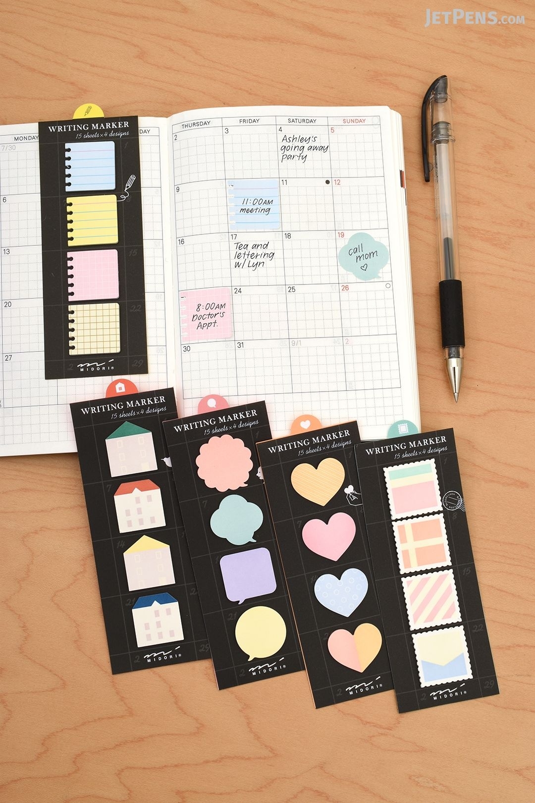 Removable Midori Monthly Sticky Notes Are Perfectly Sized To Fit Monthly Calendar Sticky Notes