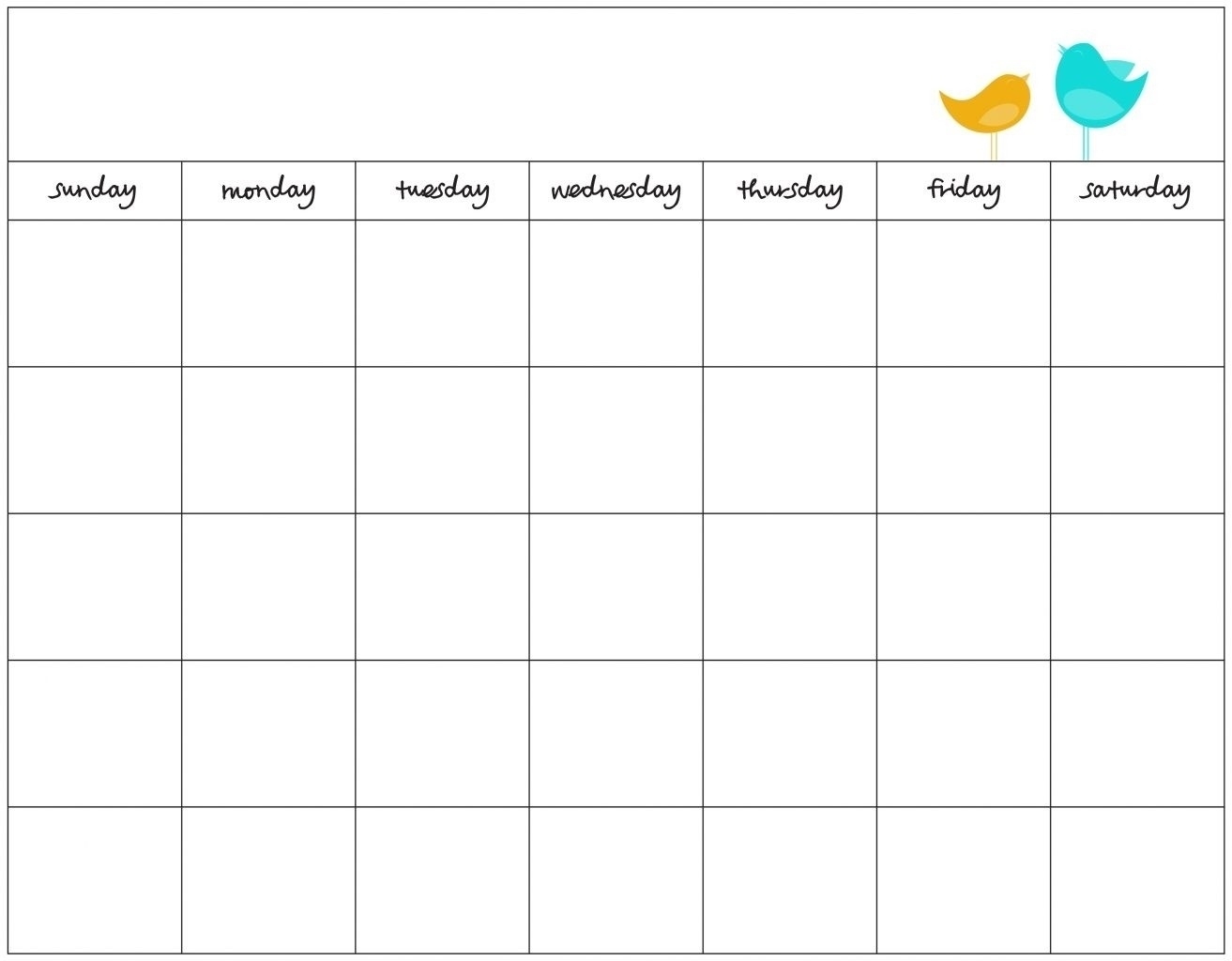 7 Week Calendar Template Printable Blank Calendar Template