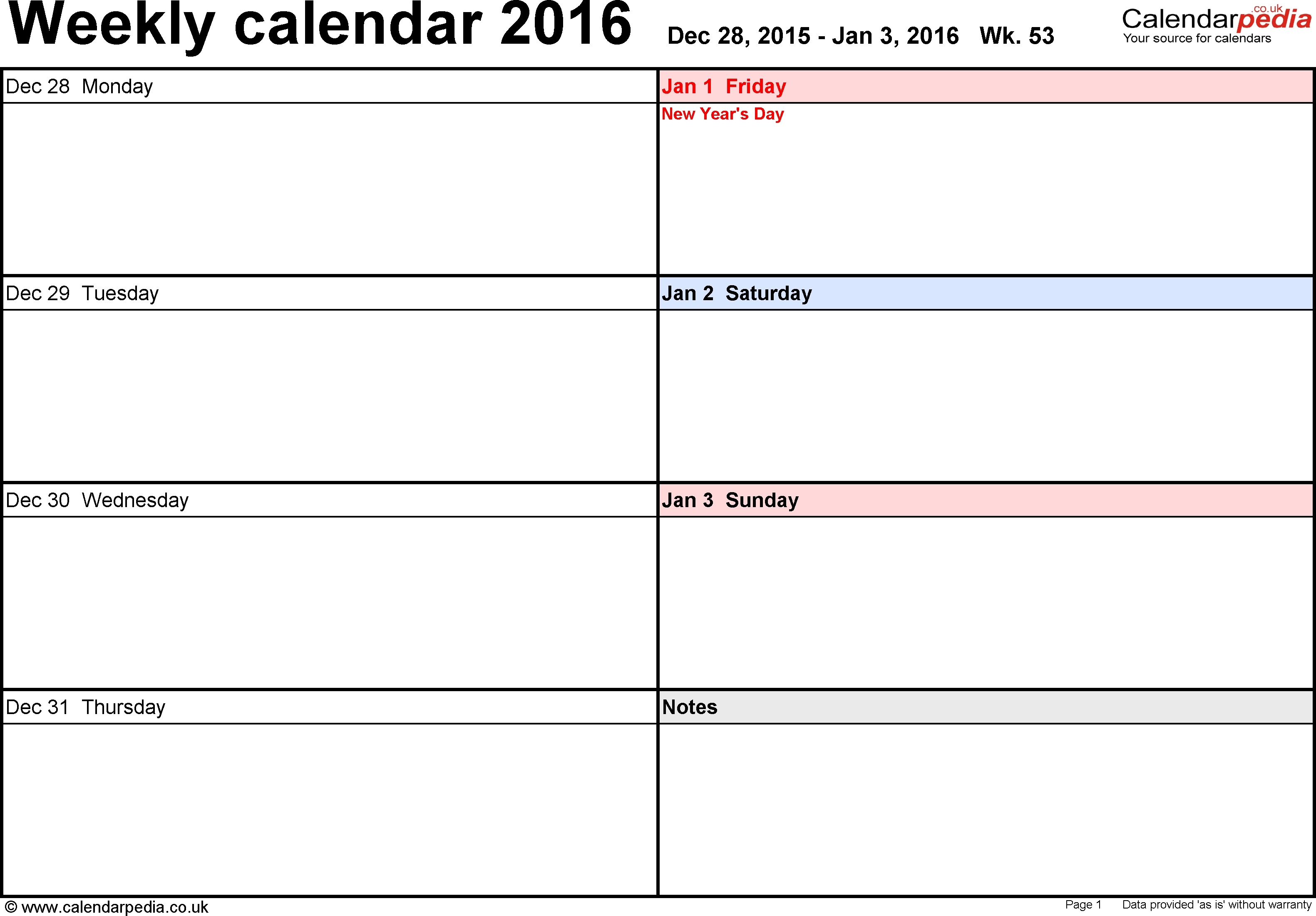 Schedule Template Week Calendar Excel Free Weekly Templates For | Smorad Calendar Template 1 Week