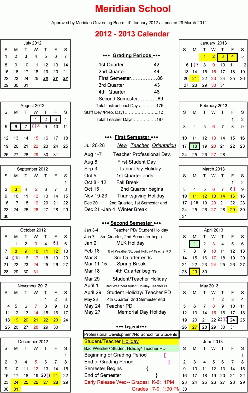 School Calendar School Calendar Washoe County