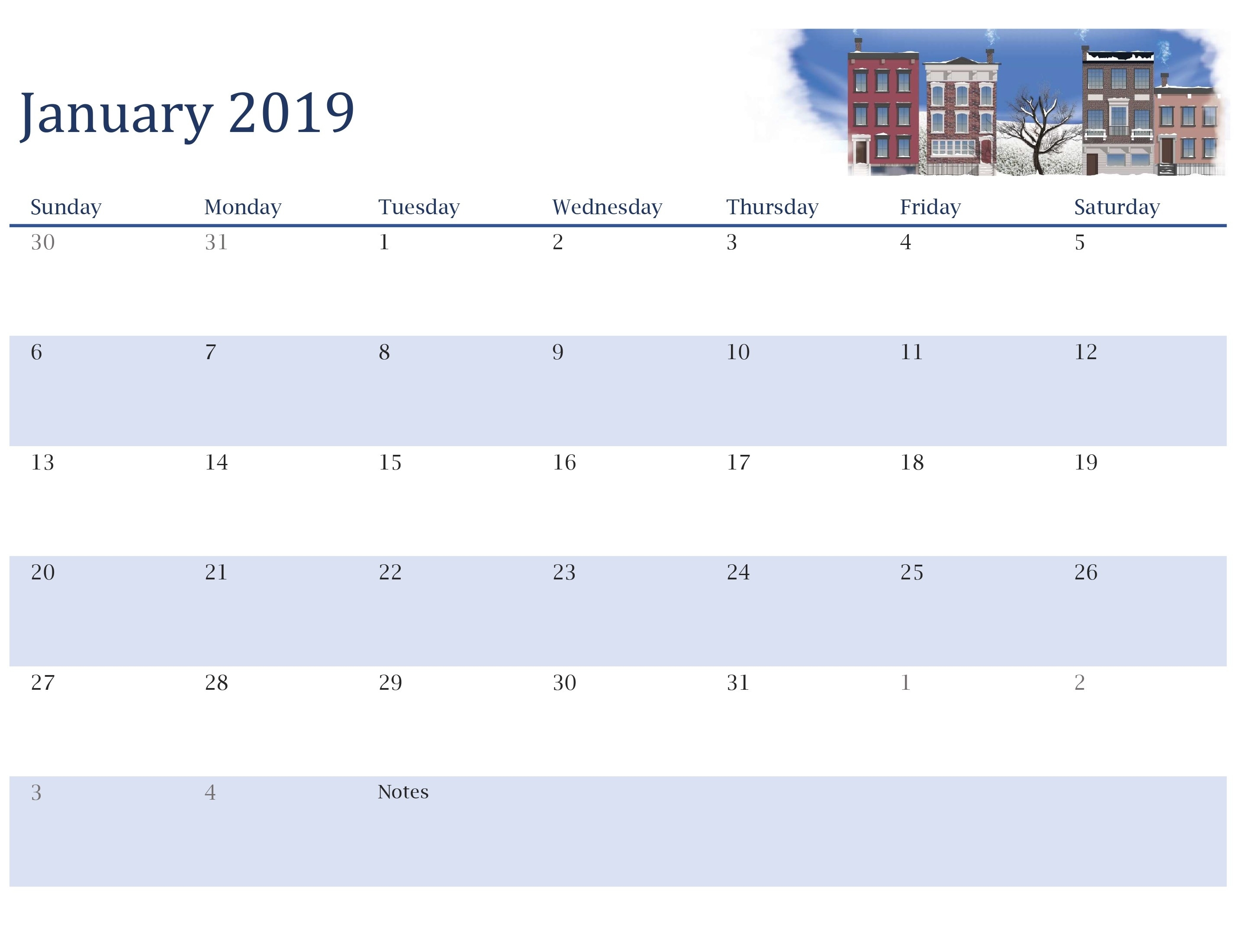 Seasonal Illustrated Any Year Calendar Calendar Template Any Year