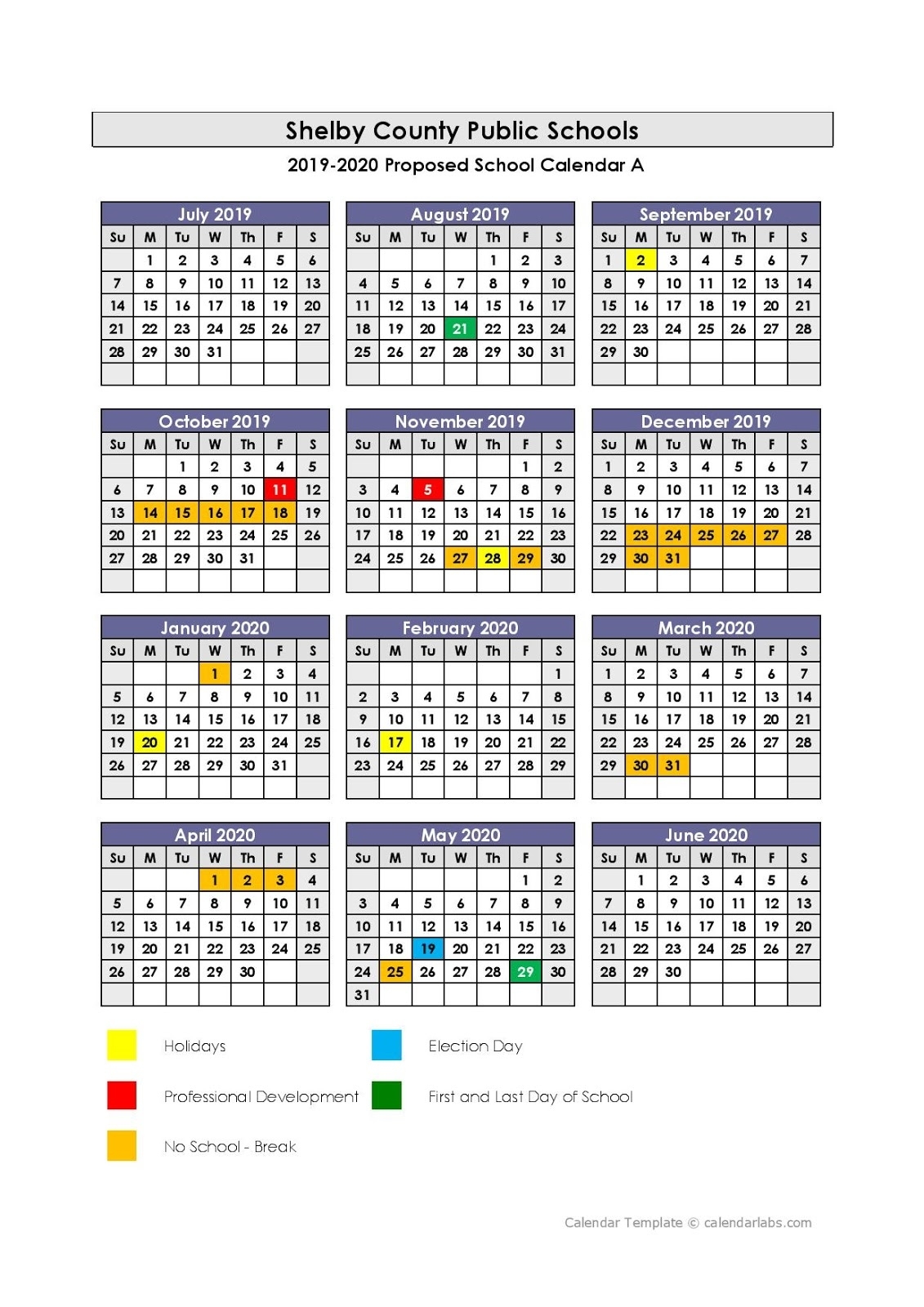 Shelby County Public Schools / Calendar Exceptional Ps 8 School Calendar