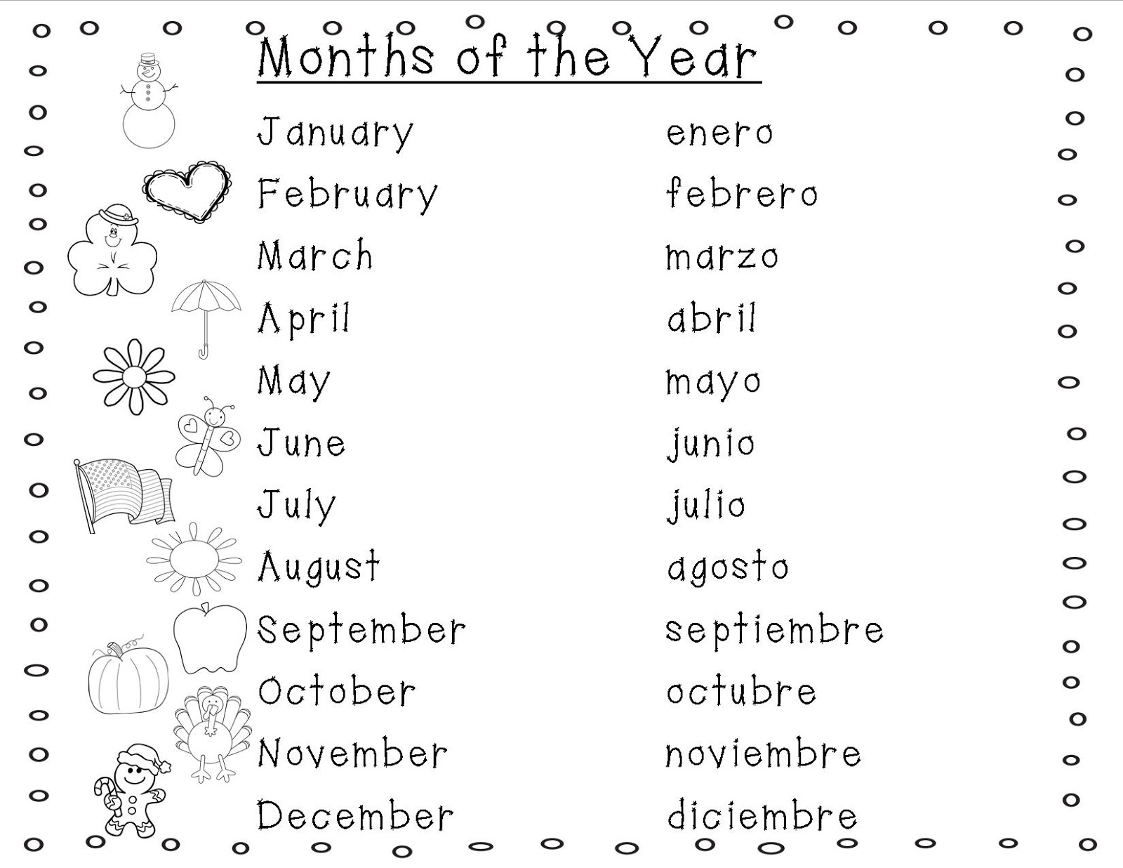 Spanish Day/months/seasons - Lessons - Tes Teach Calendar Month In Spanish