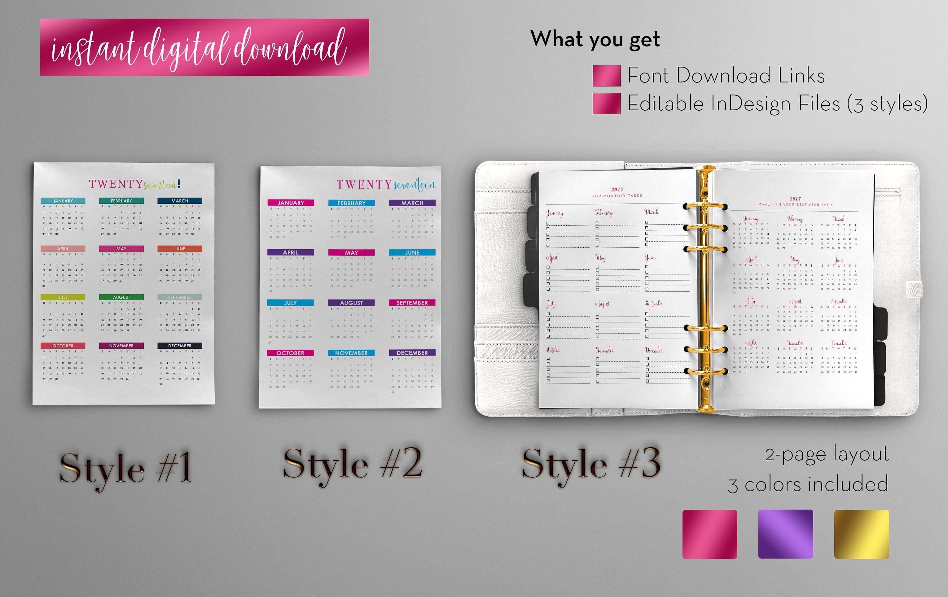 Template Calendar 2018 Indesign Free | Printable Calendar 2019 Free Calendar Template Indesign