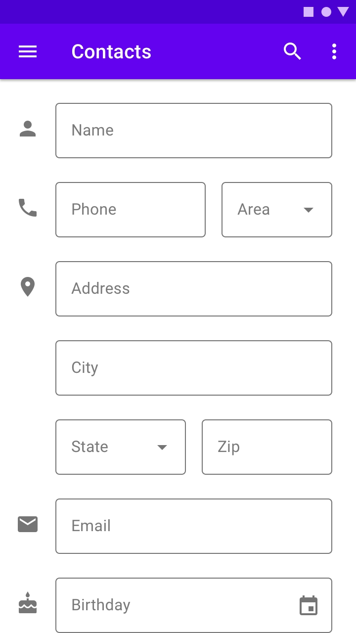 Text Fields - Material Design Calendar Icon Inside Input Box