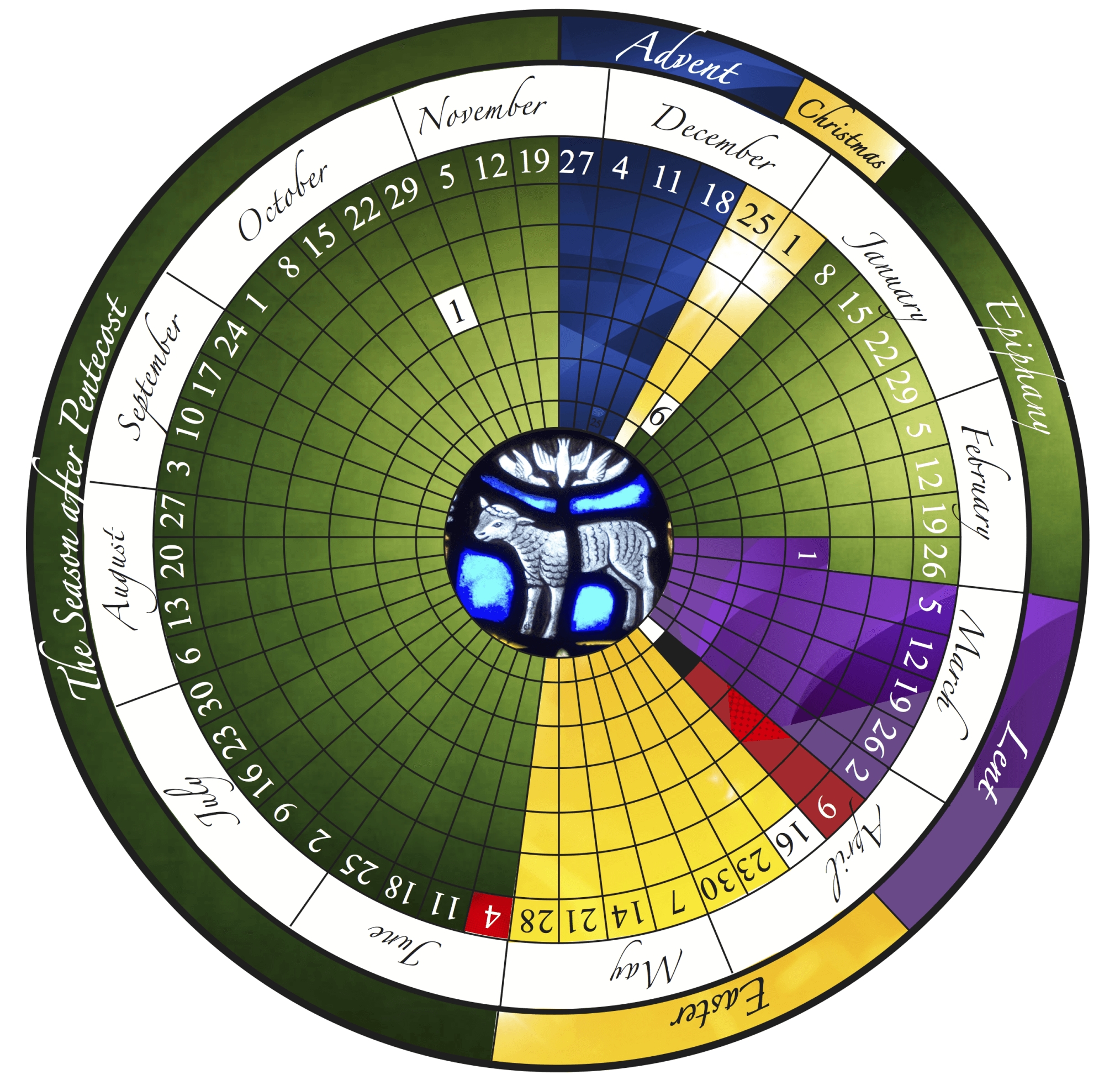 The Liturgical Year Explained (Plus Free Printable Calendar!) 1 Year Calendar Wheel Template