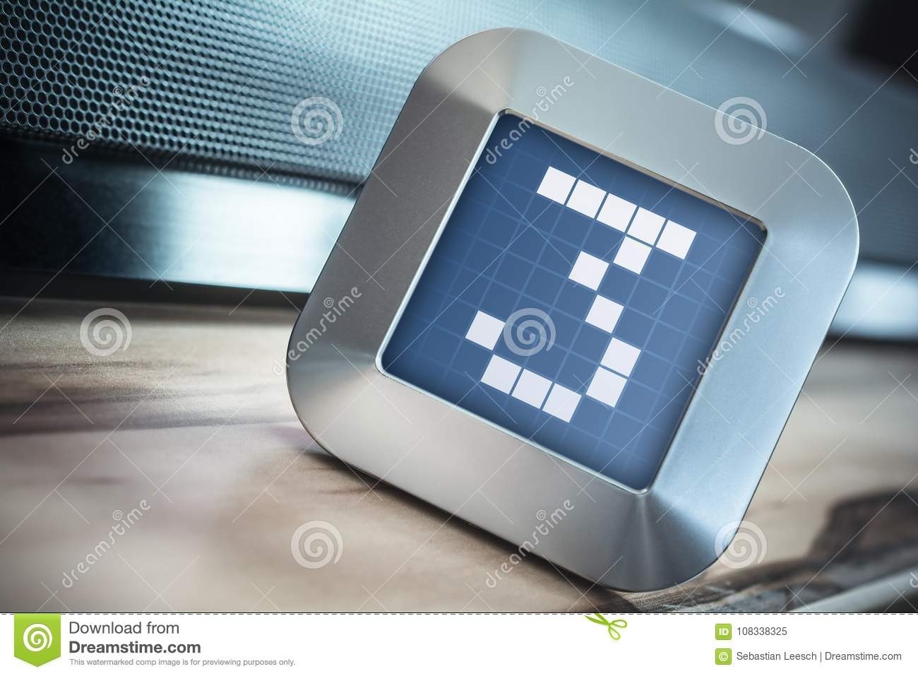 The Number 3 On A Digital Calendar, Thermostat Or Timer Stock Image Calendar And Countdown Chrome