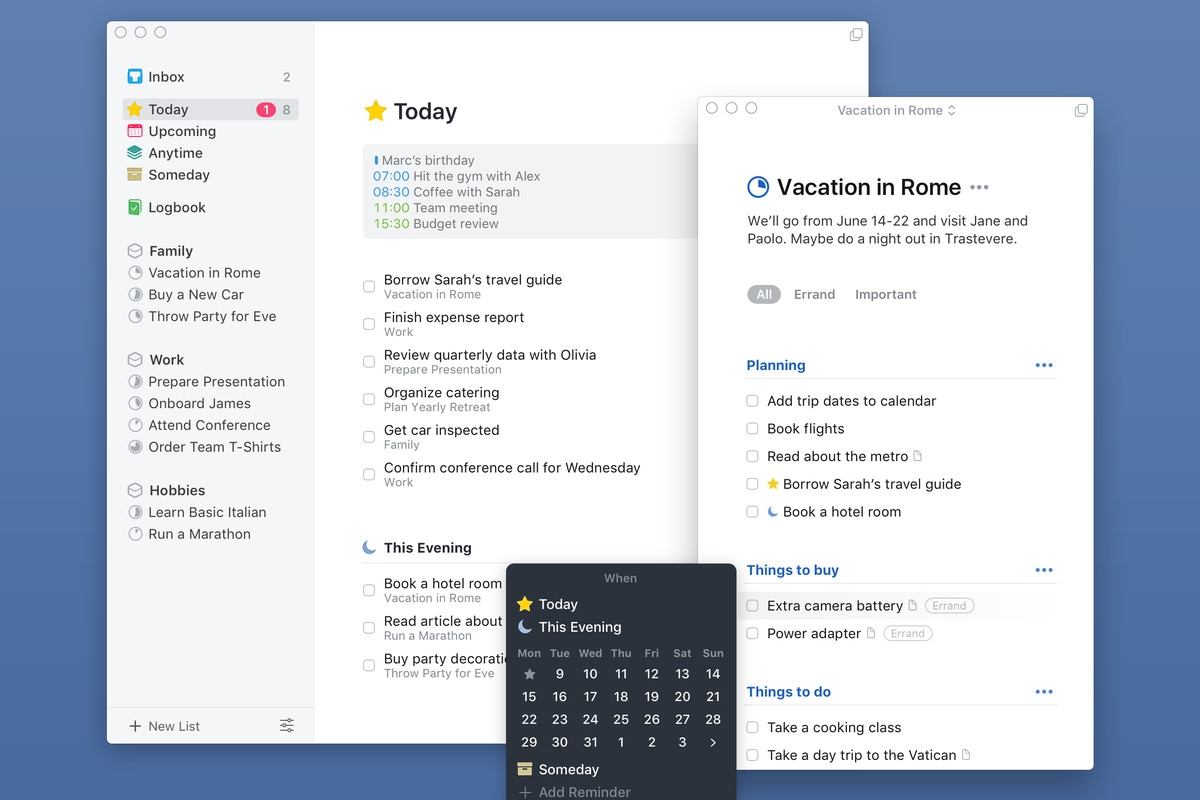 The Three Best Things About Things 3, A To-Do App Five Years In The Calendar Printing App For Mac