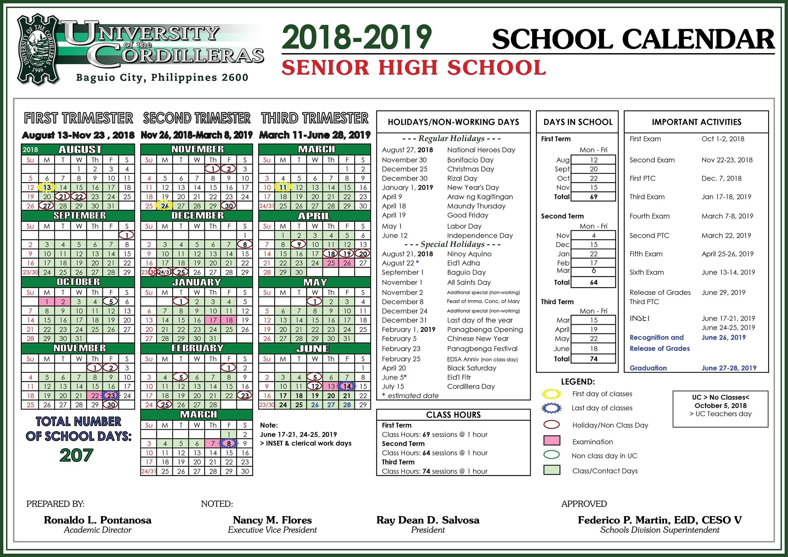 Uc School Calendar For Sy 2018-2019 - University Of The Cordilleras Remarkable Tri C School Calendar