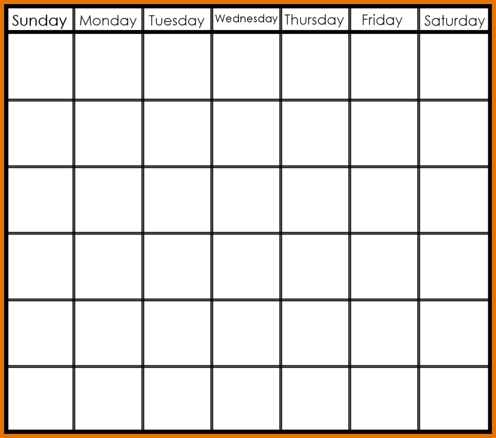 Week Calendar Template Printable Weekly Calendars Schedule | Smorad 7 Week Calendar Template